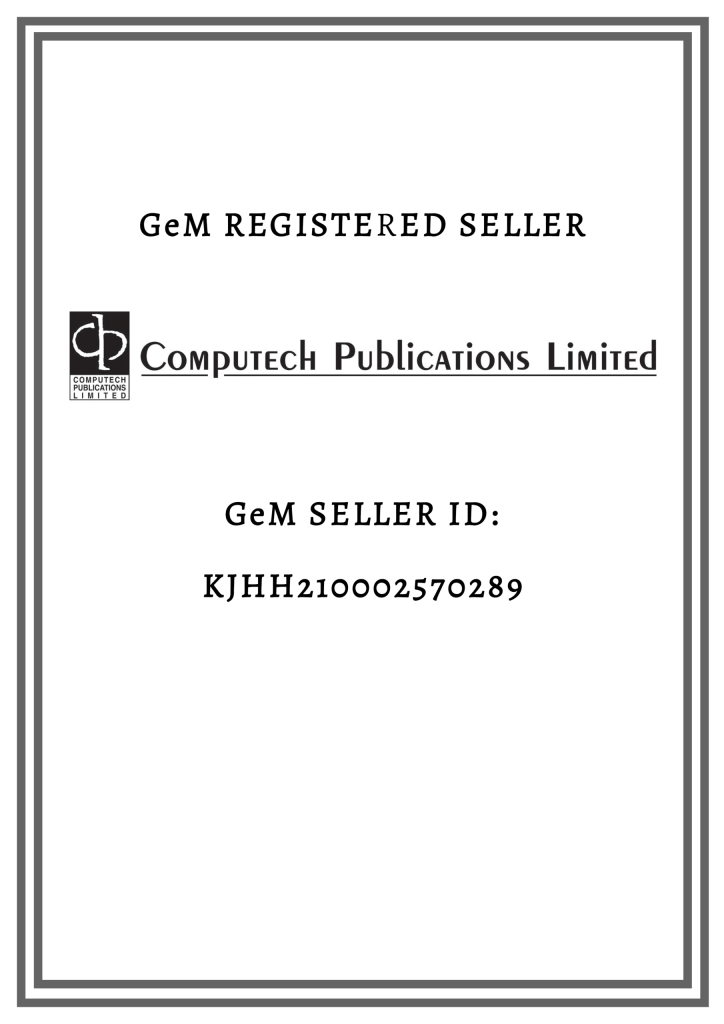 GeM Seller Certificate